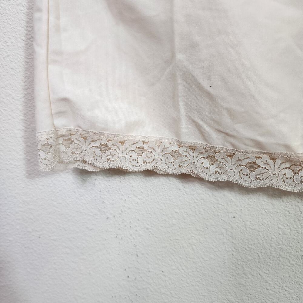 Vintage Kayser Long Slip Beige Nylon Lace Trim 36" long Size Large L USA - Picture 4 of 8